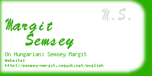 margit semsey business card